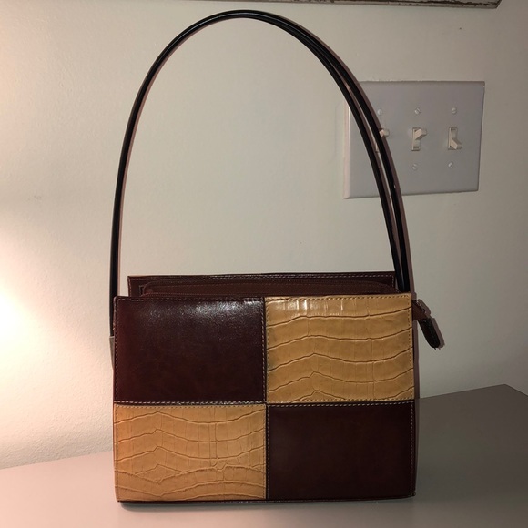 Handbags - Brown and camel color block purse